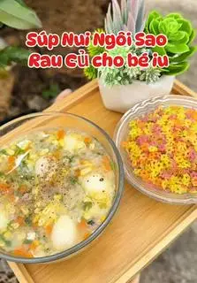Hình ảnh Nui ngôi sao thịt bằm trứng cút
