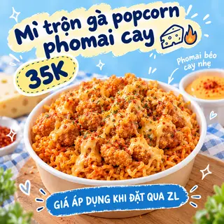 Hình ảnh Mì trộn gà Karaage phomai cay