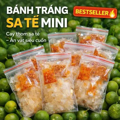 Hình ảnh (7 tặng 3)Bánh Tráng Sa Tế Muối Hạt Mini