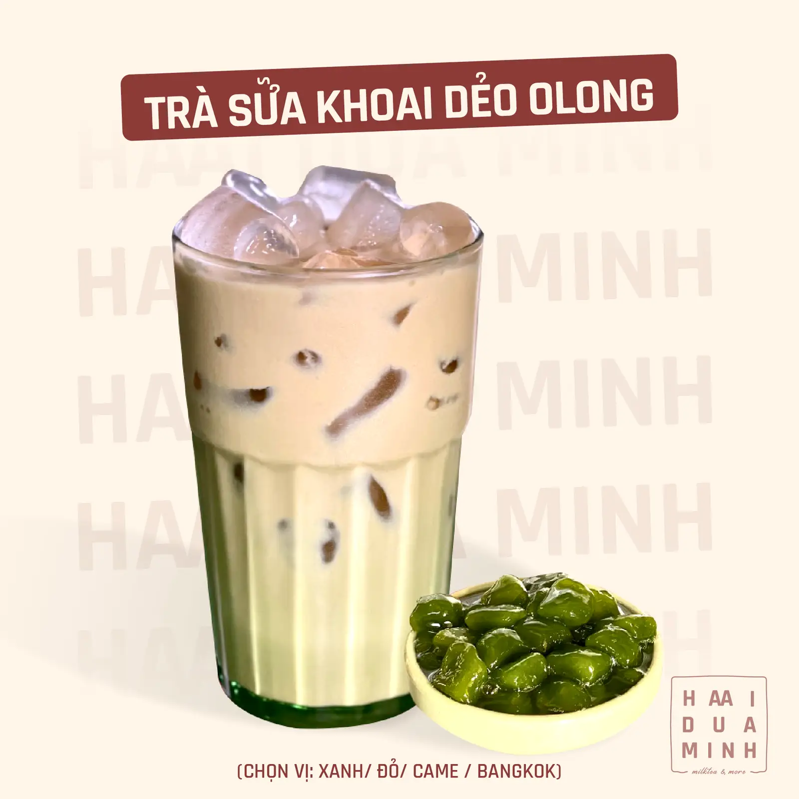 Hình ảnh TRÀ SỮA KHOAI DẺO OLONG - size L 650ml