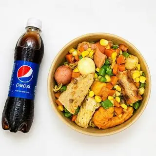 Hình ảnh Combo Suất Full Topping 1 mì + pepsi
