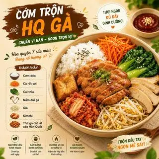 Hình ảnh Cơm trộn thịt gà HQ