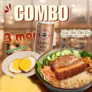 Hình ảnh COMBO: Xôi Thịt - Chà Bông - Trứng Kho - Highland Coffe 235ml