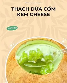 Hình ảnh Thạch dừa Cốm kem cheese