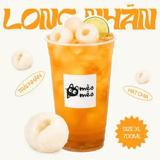 Hình ảnh [FREE UPSIZE] Trà Lài Long Nhãn Hạt Chia - Size XL (700ml) - Mèo Méo Meo