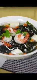 Hình ảnh sup rong biển đau hu non và tôm 