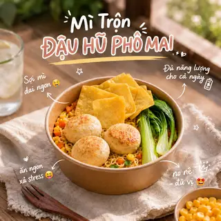 Hình ảnh Mì Trộn + Đậu Hũ Phô Mai 