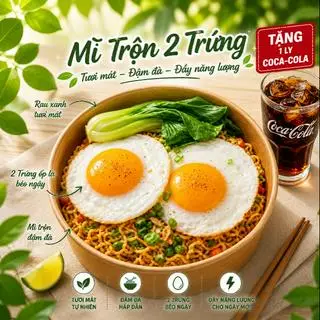 Hình ảnh mì trộn  2 trứng 