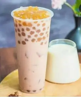 Hình ảnh trà sữa gạo rang trân châu trắng 