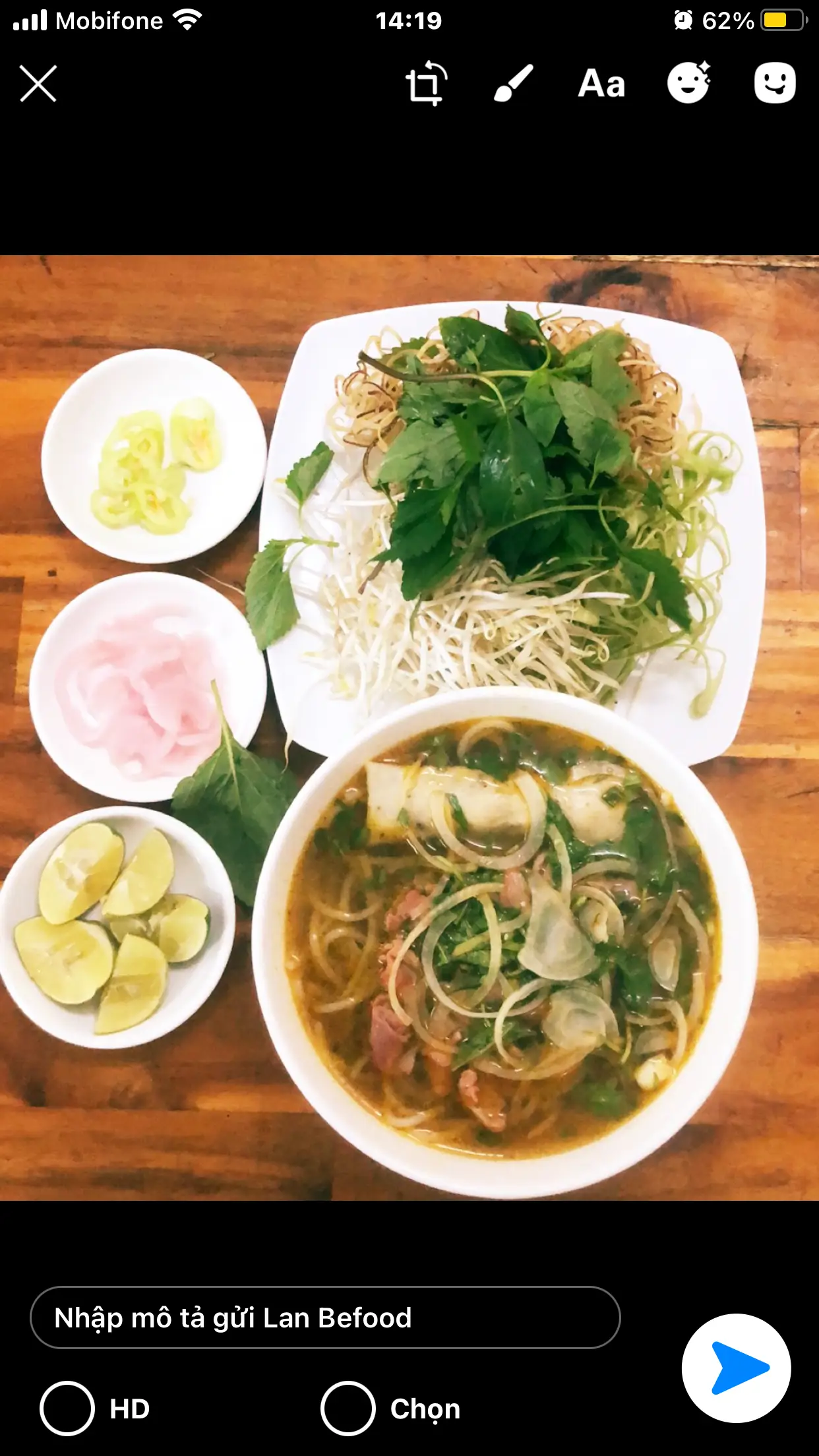Hình ảnh Bún bò nạm chả
