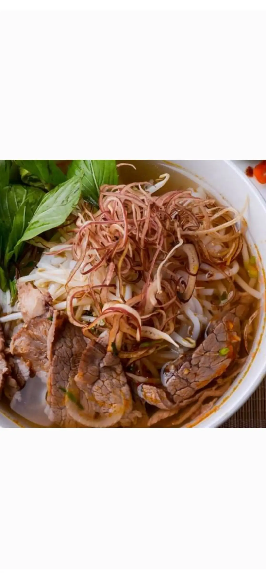Hình ảnh bún bò nạm tái 