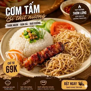 Hình ảnh CƠM TẤM BÌ - THỊT XIÊN NƯỚNG
