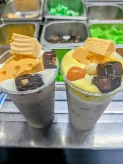 Hình ảnh trà sữa gạo rang kiều mạch sen