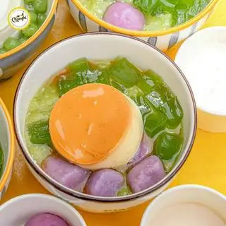 Hình ảnh Chè Cốm khoai môn bánh flan