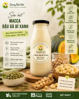 Hình ảnh Sữa Macca Đậu Gà Bí Xanh