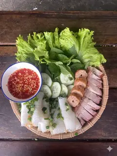 Hình ảnh Bánh hỏi heo quay+ nem nướng