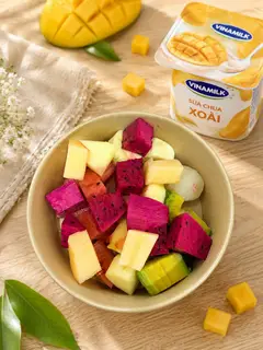 Hình ảnh Trái cây mix sữa chua vị Xoài