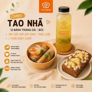 Hình ảnh TAO NHÃ (2 BÁNH TRÁNG GÀ BÒ + 1 PHẦN BÁNH CHUỐI + TRÀ)