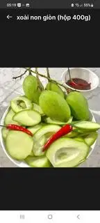 Hình ảnh xoài non giòn không gọt vỏ (hộp 400gr)