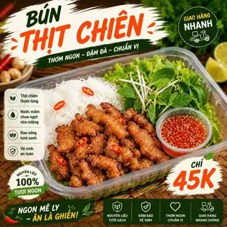 Hình ảnh Bún thịt chiên