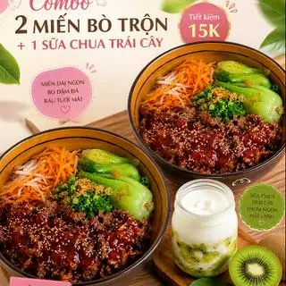 Hình ảnh Combo 2 phần miến bò trộn + 1 sữa chua trái cây
