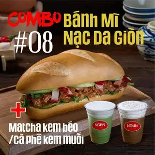Hình ảnh bánh mì nạc da giòn + Coffee kem muối hoặc Matcha kem béo 