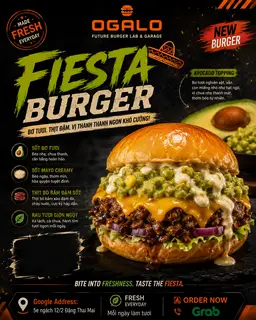 Hình ảnh Bánh mì Burger Bơ Bò Phô Mai - FIESTA