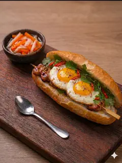 Hình ảnh Bánh Mì Thịt Nướng Than Hồng 2 La