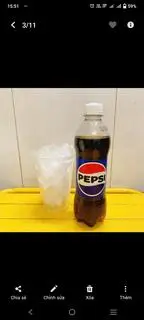 Hình ảnh Pepsi chai ( kèm tẩy đá )