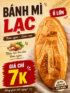 Hình ảnh bánh mì lạc ổ lớn 