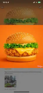 Hình ảnh Burger gà giòn phô mai