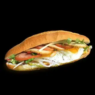Hình ảnh Bánh mì thịt chả + trứng ốp la