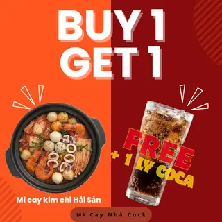 Hình ảnh Mì Cay Kim Chi Hải Sản tặng 1 ly Coca