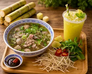 Hình ảnh Phở Bò Đặc Biệt + Nước Mía