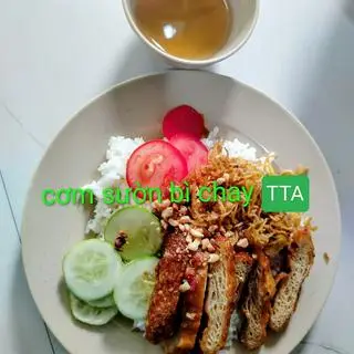 Hình ảnh Cơm sườn bì chay