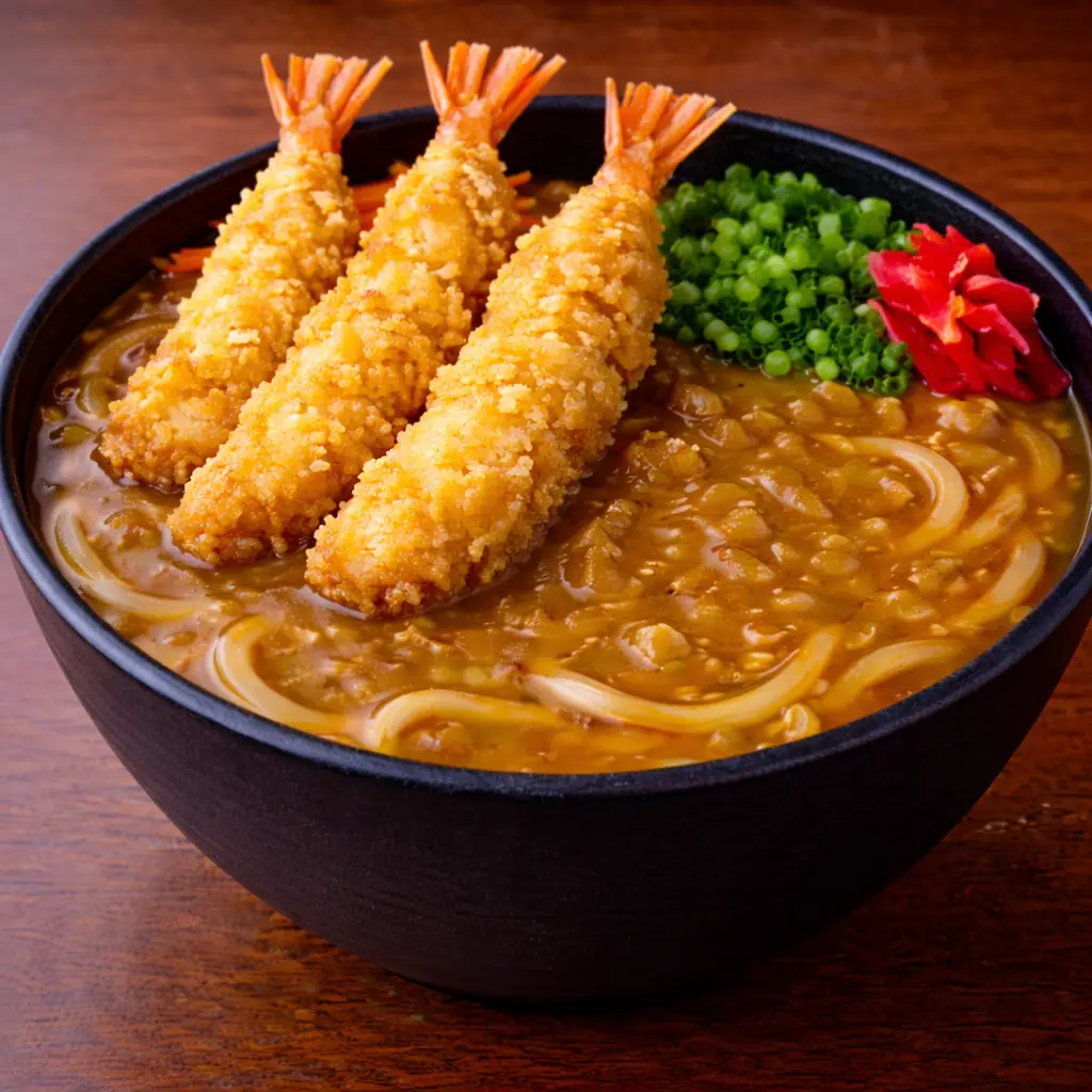 Hình ảnh Mì Udon Cà Ri Tôm Tempura | 海老天カレーうどん