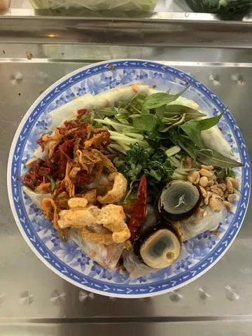 Hình ảnh bánh tráng trộn Trứng Bắp thảo +1 ly trà Chanh sả