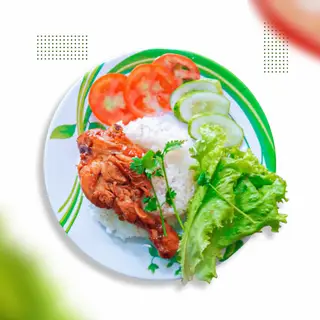 Hình ảnh Cơm đùi gà + canh
