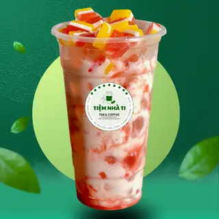 Hình ảnh Sữa chua táo xanh thạch trái cây