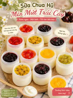 Hình ảnh Sữa chua mix mứt trái cây