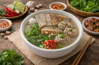 Hình ảnh Bánh Canh Đầy Đủ + Chả Cá Thêm