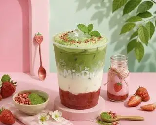 Hình ảnh Matcha Latte Dâu