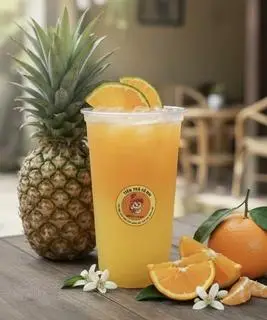 Hình ảnh Nước ép Cam mix Thơm,ly 700ml