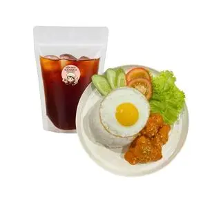 Hình ảnh Combo cơm gà sốt mắm tỏi
