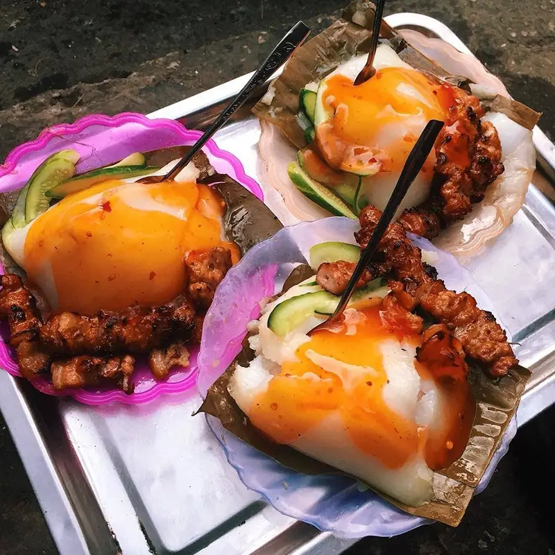 Hình ảnh bánh giò thịt xiên