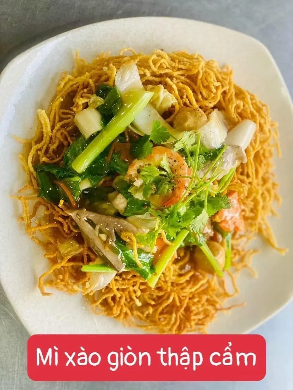 Hình ảnh mì xào giòn tôm