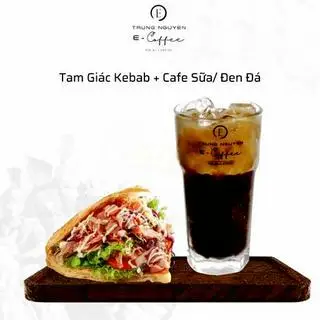 Hình ảnh Combo bánh mì tam giác Kebab - Cafe (sữa/đen đá)