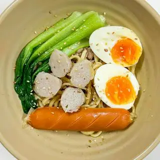 Hình ảnh Xoăn 7 (Xúc xích, cá viên, trứng)