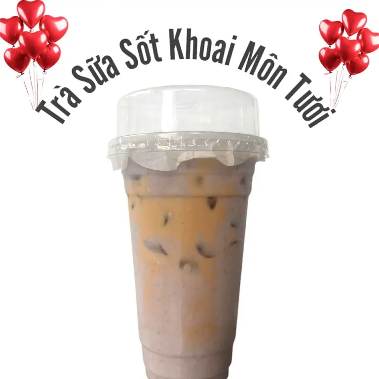 Hình ảnh Trà sữa sốt khoai môn tươi ( Size L) 