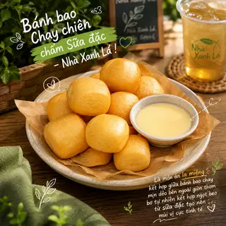 Hình ảnh Bánh bao chay chiên (chấm sữa đặc - Giá đã bao gồm sữa đặc đi kèm) - 5c